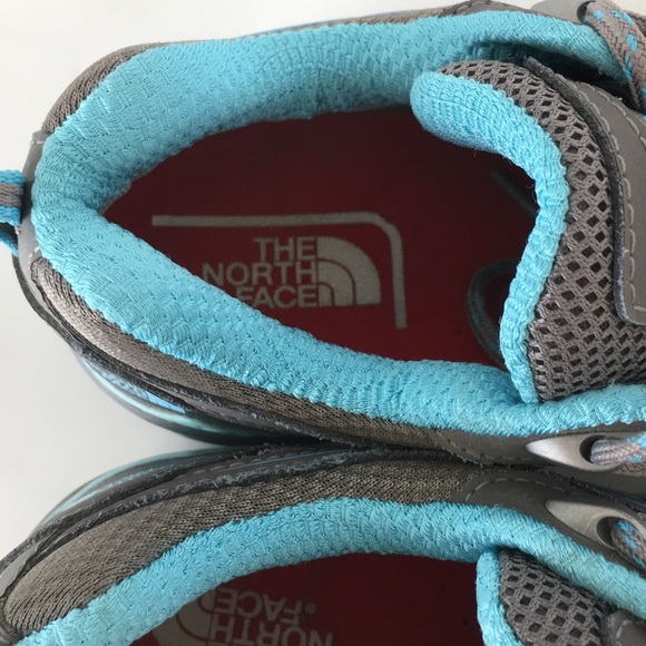 The North Face Women's Hedgehog GoreTex Hiking Shoes Size 9 Gray Blue Sneakers - Picture 7 of 10